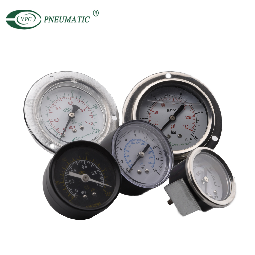 مقياس ضغط هواء متين ودقيق من الفولاذ المقاوم للصدأ لـ FRL